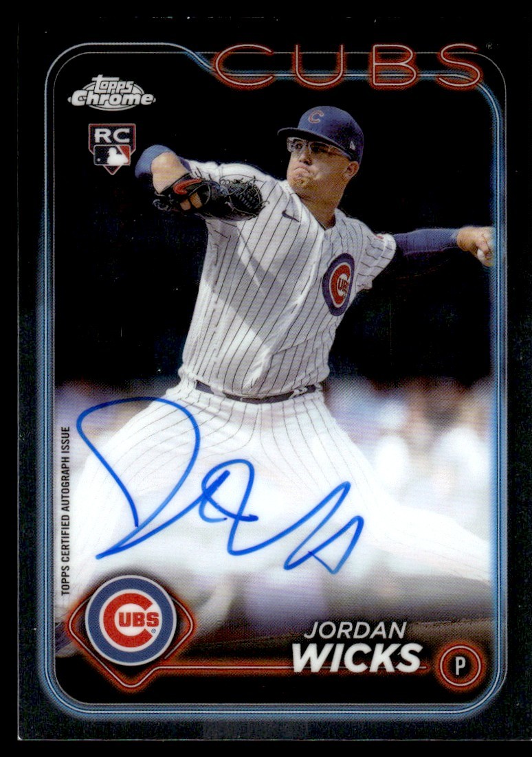 2024 Topps Chrome Rookie Autographs Jordan Wicks Auto Chicago Cubs #RA-JWS