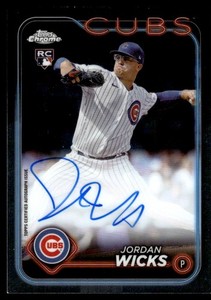 2024 Topps Chrome Rookie Autographs Jordan Wicks Auto Chicago Cubs #RA-JWS