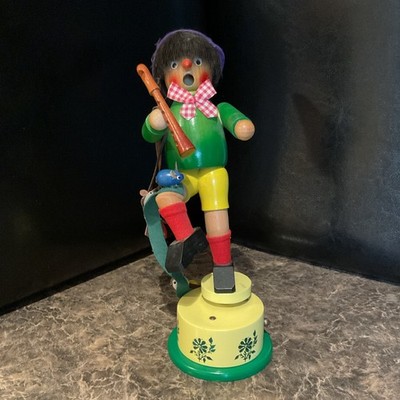 Steinbach Volkskunst Incense,  Music Box  Pied Piper Swiss Musical Movement. 