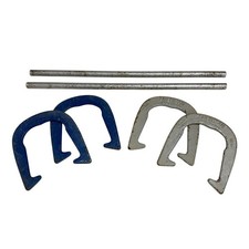 American Professional Genuine Forged Steel 4 Horseshoes  2 Stakes Set