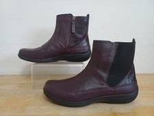Hotter ' Chestnut ' Burgundy/Wine Leather Ankle Boots, Size UK 7 STD - New/Boxed