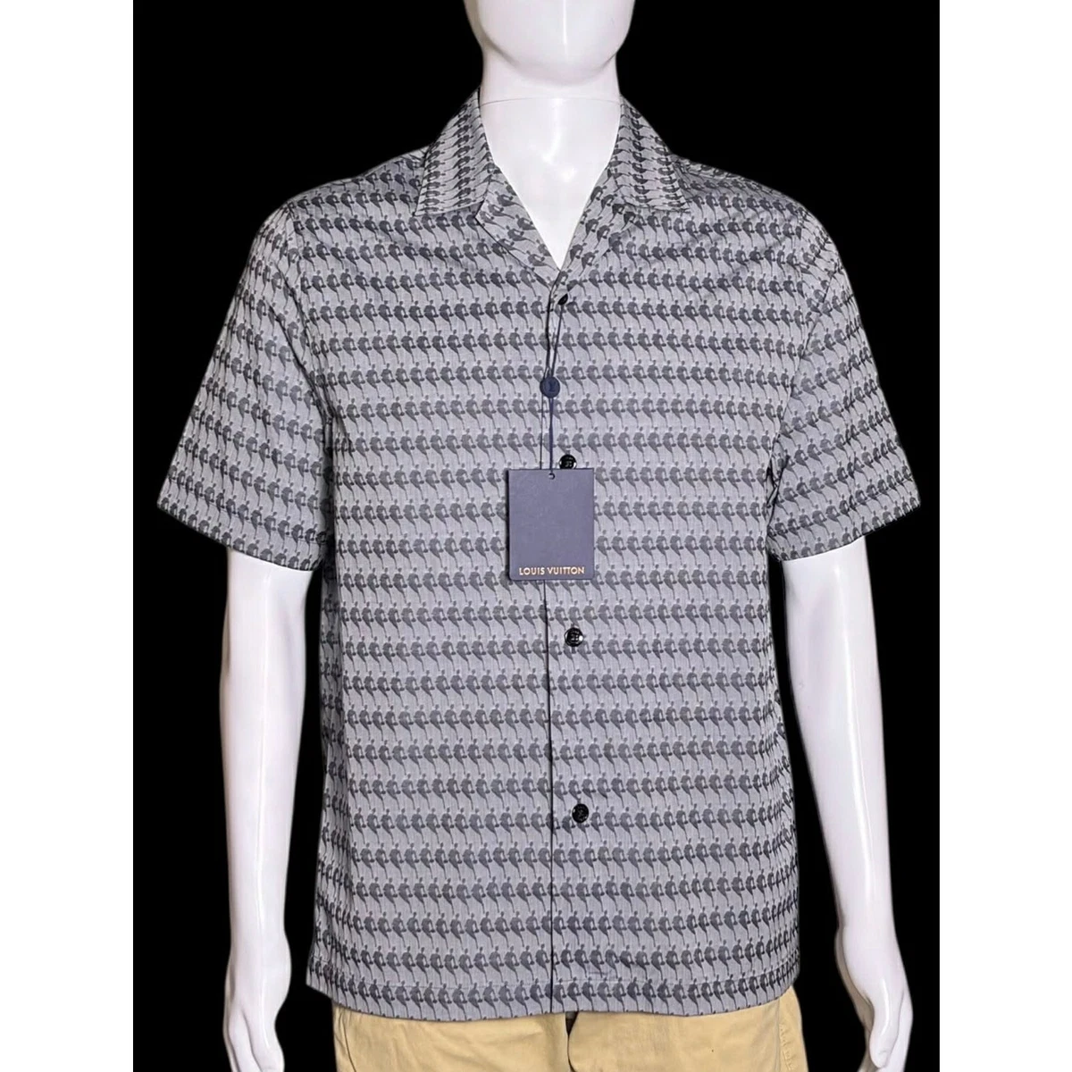 Louis Vuitton Cotton Short Sleeve Casual Button-Down Shirts for