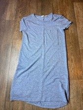 RD style Blue Pocket T-Shirt Midi Dress Women's S