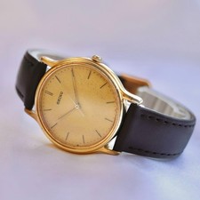 Orologio da uomo SEIKO 1539 oro rotondo quarzo orologio autentico vintage