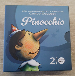 2 Euro Italien 2026 Pinocchio : Reverse Proof