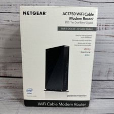 NETGEAR AC1750 C6300 Black Wireless Dual Band WiFi Gigabit Cable Modem Router