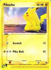 Pokemon TCG Pikachu 72/100 EX Sandstorm Regular Common VLP
