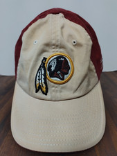 Washington Redskins Commanders Hat Reebok OS Cotton Red Tan Stretch