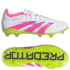 Image of adidas Kids Predator Elite FG - White/Lucid Pink/Lucid Lemon