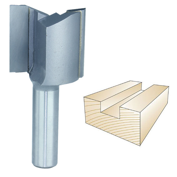 Whiteside Straight Bit, 1/2 in. SH x 1-3/8 in. CD x 1-1/4 in. CL 1098