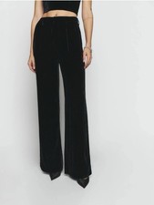 Reformation Velvet Wide-Leg Pants Size 4P