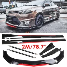 Front Bumper Lip Splitter Spoiler Glossy Black Red Body Kits For Toyota Avalon X