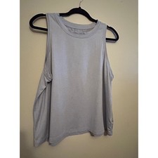 Athleta Muscle Tank Top Womens 1X Gray Excellent Stretch Activewear Relaxed