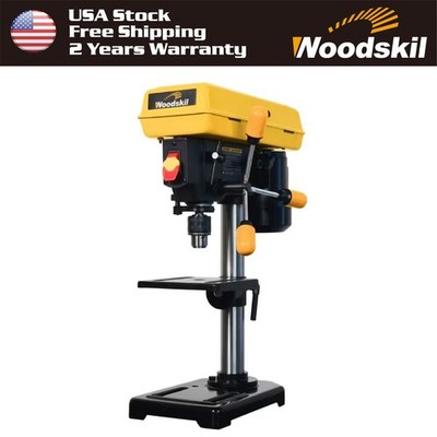 Woodskil 8 Inch Drill Press, 2.3 A 5-Speed Bench Drill Press,Includes Attachment