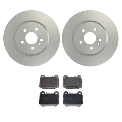 Hella Rear Rotors Wagner ThermoQuiet Semi-Met Brake Pads Kit For C215 CL500