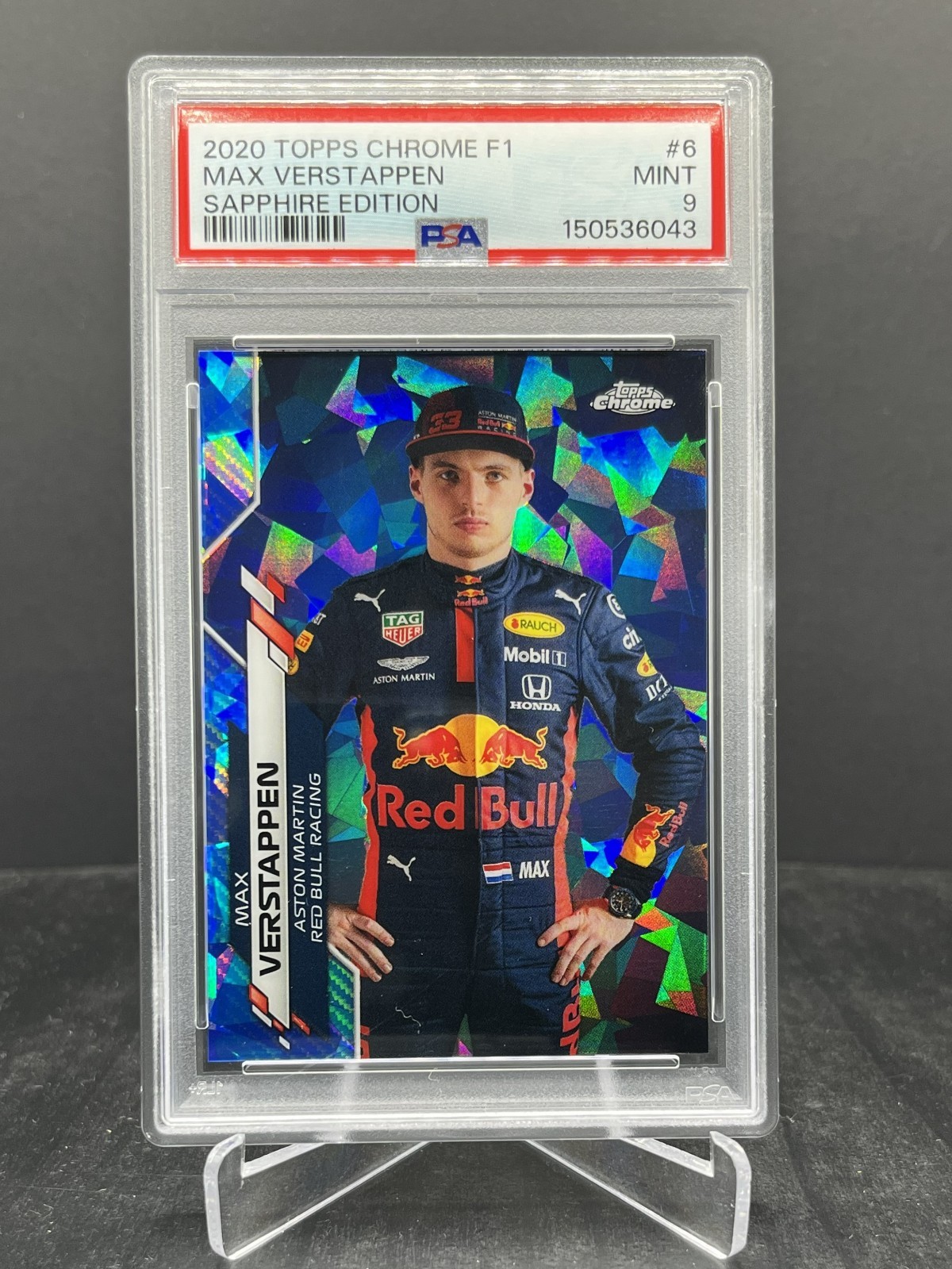2020 Topps Chrome Sapphire Formula 1 F1 Max Verstappen Portrait PSA 9 #6