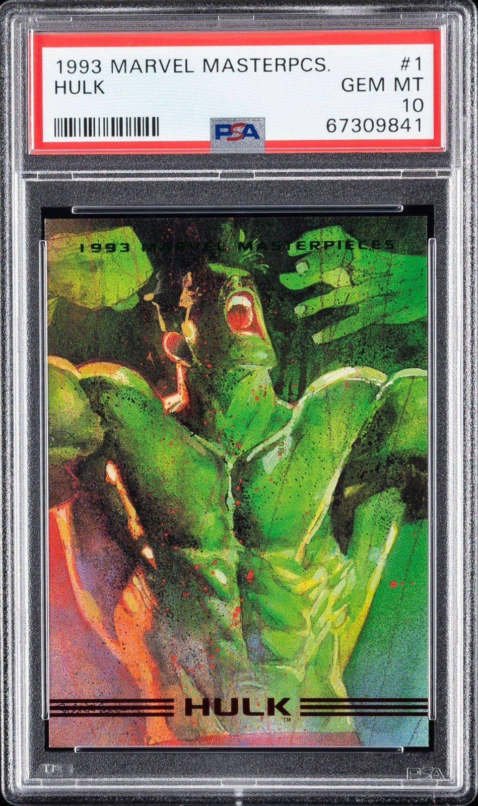 1993 Marvel Masterpieces HULK PSA 10 Gem Mint Avengers X-Men