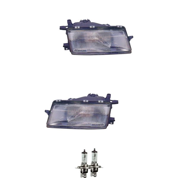 Halogen Scheinwerfer Set Rechts & Links H4 FüR Opel Vectra A CC Inklusive Lampen-image