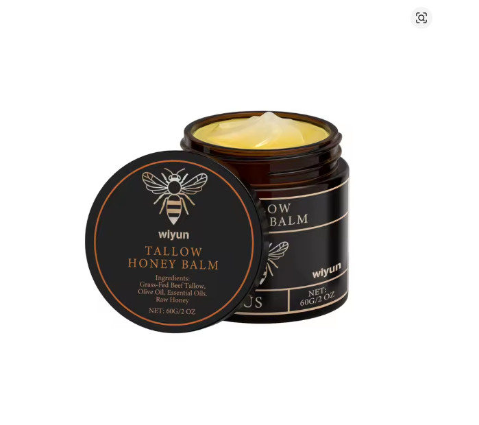 NEW! Terra Lotus ORGANIC Beef Tallow Balm Raw Honey Citrus Moisturizing Cream