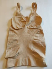 Womens shapewear slimming top size M tan color pull over NWOT