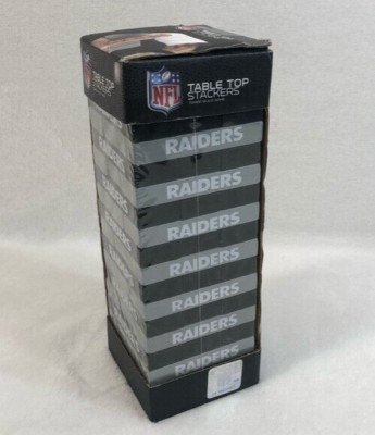 NFL OAKLAND Raiders Table Top Stackers, Stackable Wood Blocks Game, NEW Sealed