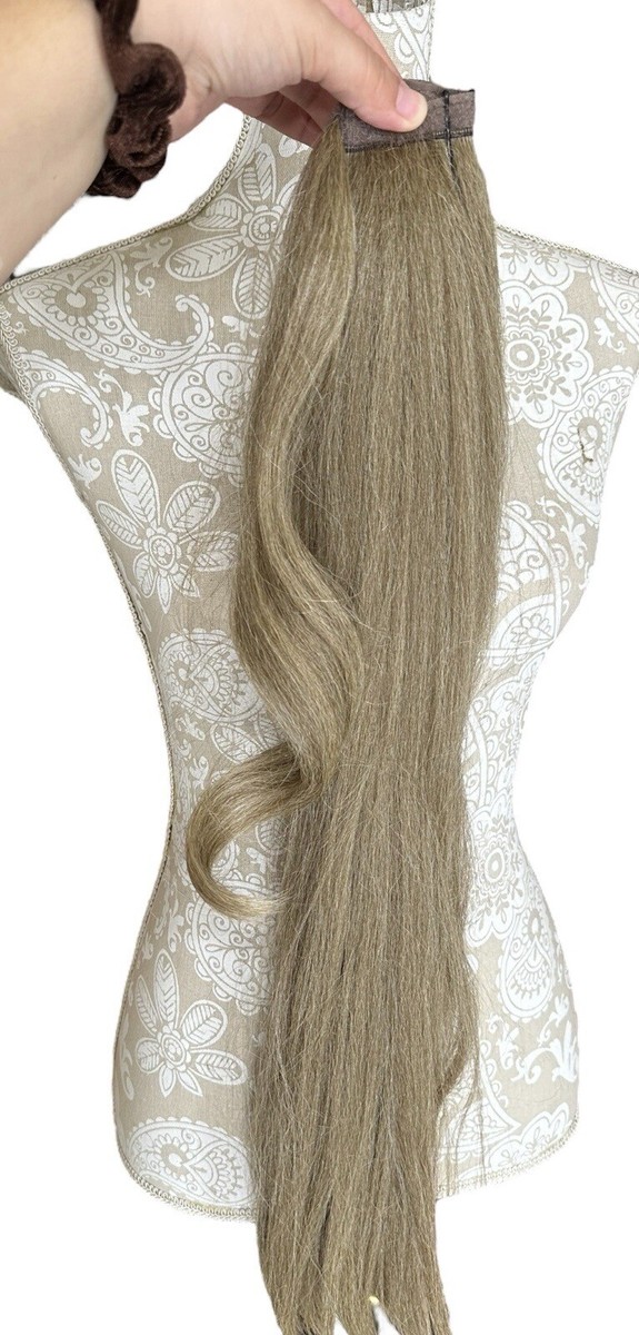 INH Hair Miya Ponytail Ash Brown Roots Sandy Blonde, New Sealed Insert Name Here Hi, I main image 3