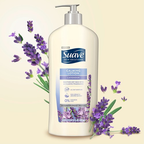 Suave Skin Solutions Body Lotion Lavender Calming Lotion 18 oz - Foto 3 di 10