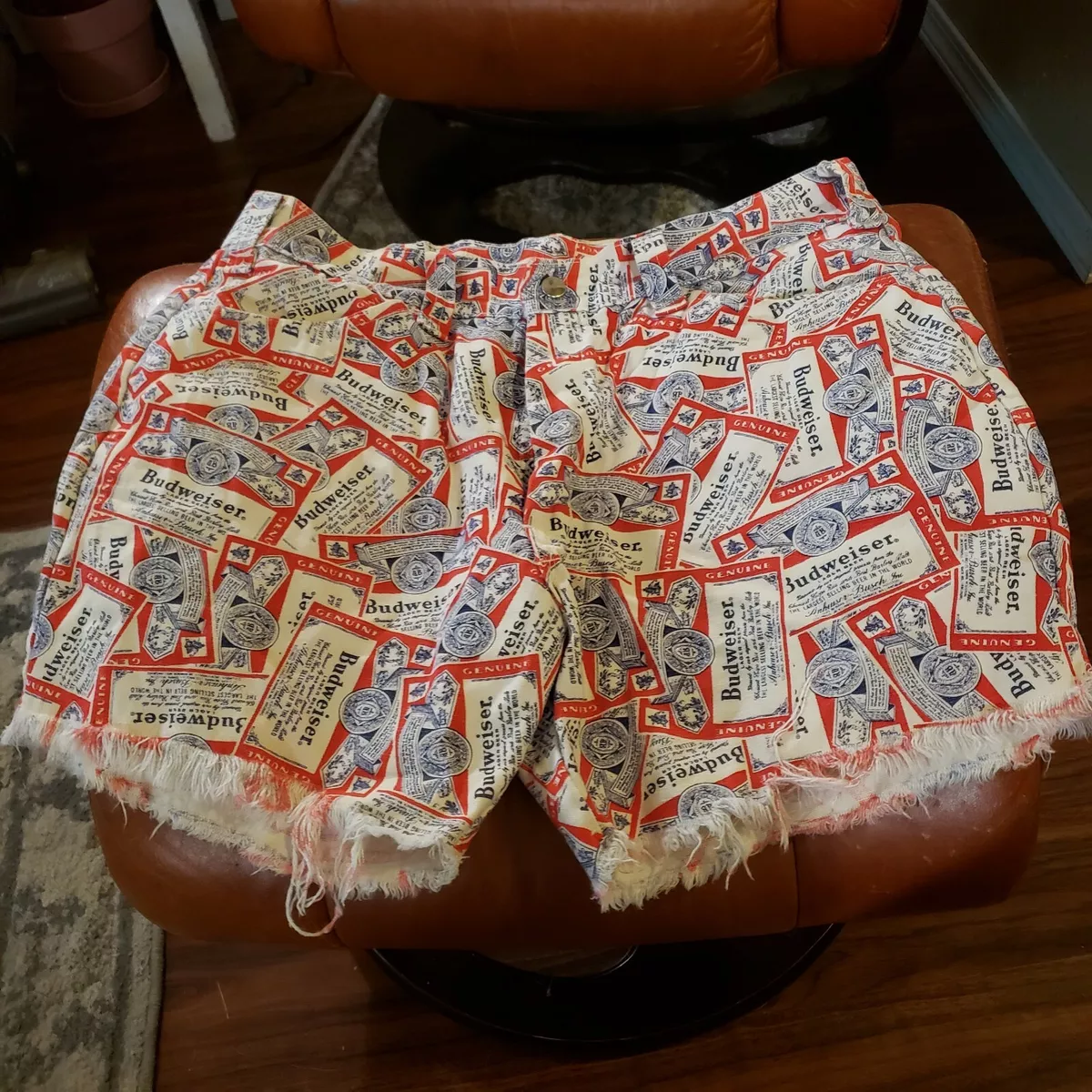 Vintage 60s 70s Budweiser Patchwork Logo Shorts