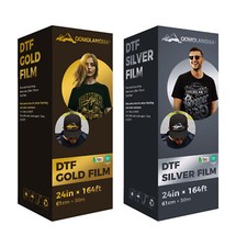 24in x 164ft Gold / Silver PET DTF Foil Film Roll DTF Transfer Film Cold Peel
