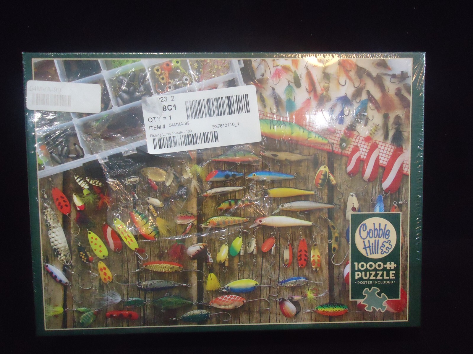 Cobble Hill "Fishing Lures" 1000 pc Jigsaw Puzzle New & Sealed! w