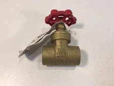 Mueller B&K Industries Solder Gate Valve Brass 1" 100-455HC