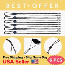 6 PCS Hanging Rope Face Mask Lanyard Around Neck Adjustable Strap For Kids Adult