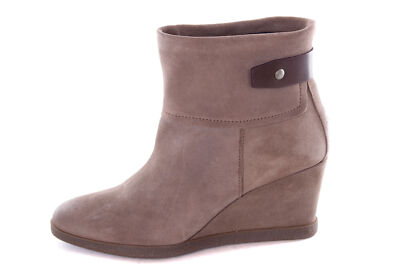 Tommy Hilfiger Damen Ancle Boots Stiefeletten Keilabsatz Taupe #41 - Main Image