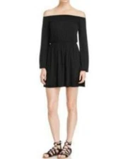 MSRP $80 Nytt Cecily Off-The-Shoulder Dress Size BLACK