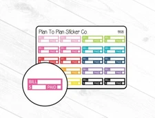 1908~~Bill Trackers Planner Stickers.