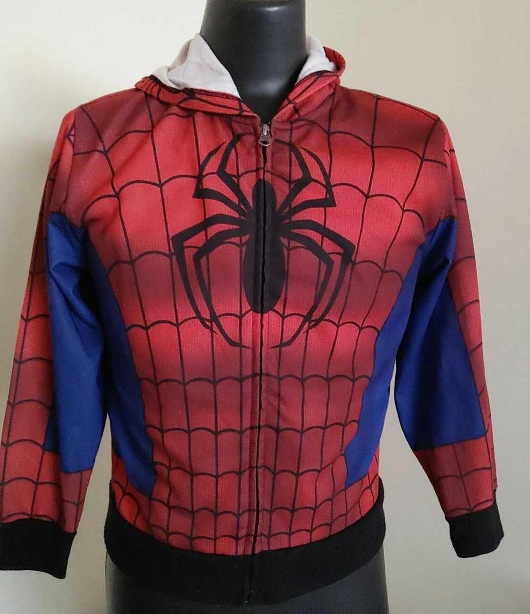Spiderman Zip Up Hoodie Child Size Medium Marvel Brand | eBay