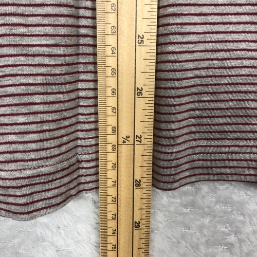 Bench T Shirt Adults Mens Short Sleeve Crew Neck Striped Red Large L - Picture 15 of 17