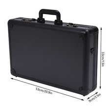 Black Barber Case Stylist with Key  Lock Attache Carrying Portable Travel Case