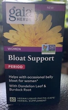 Gaia Herbs Women, Bloat Support, Period, 60 Vegan Liquid Phyto-Caps Non Gmo