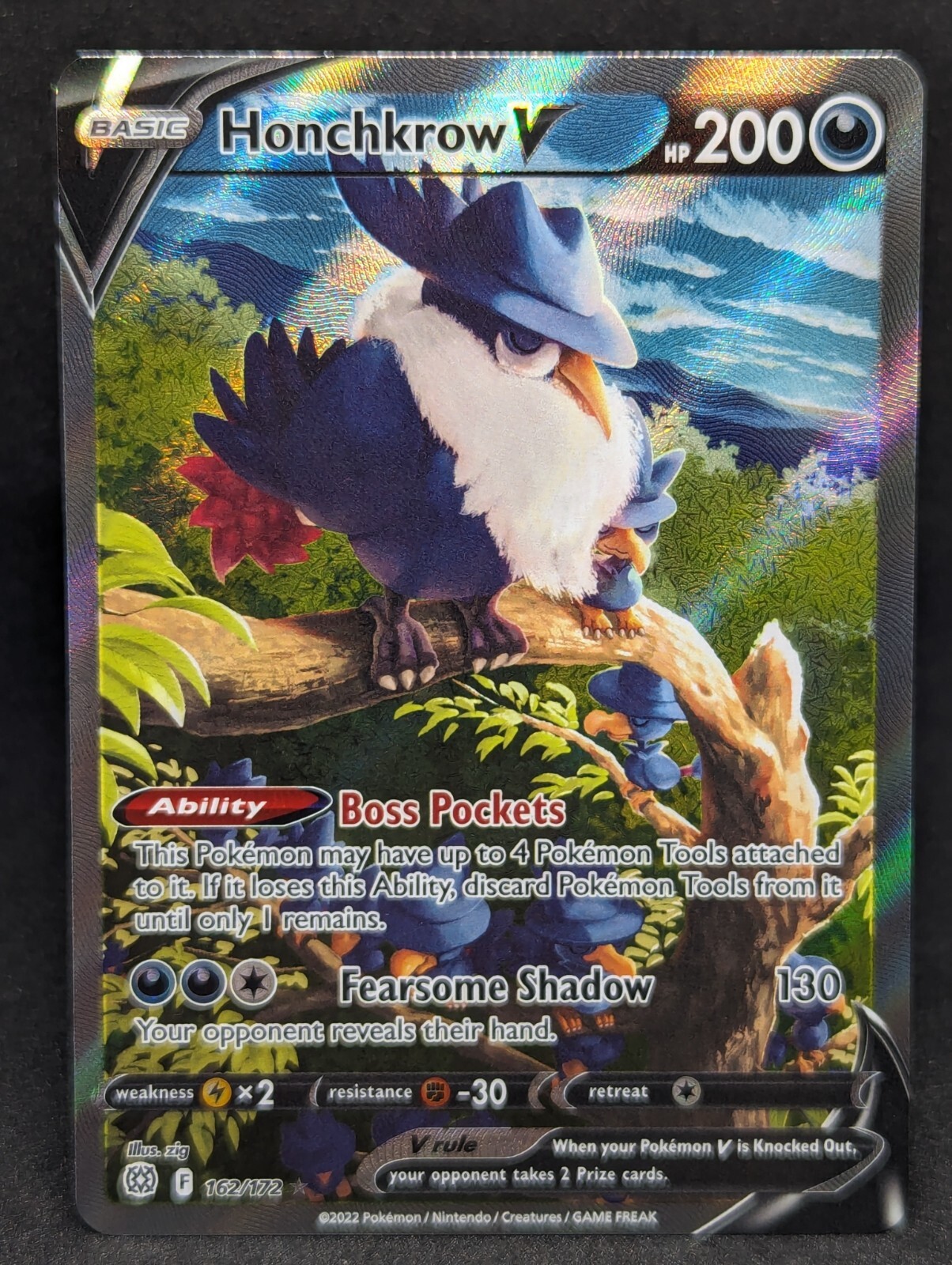 Honchkrow 162/172 Full Art Alternate Alt Art Pokémon Brilliant Stars NM! eBay