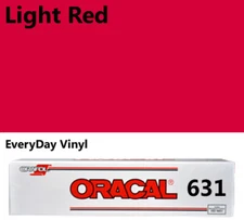 12"x5'- Light Red - Matte Oracal 631 Exhibition CAL Vinyl Roll Adhesive Vinyl