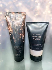 Bath & Body Works Into The Night Exfoliating Glow Body Scrub & Body Lotion 8 oz