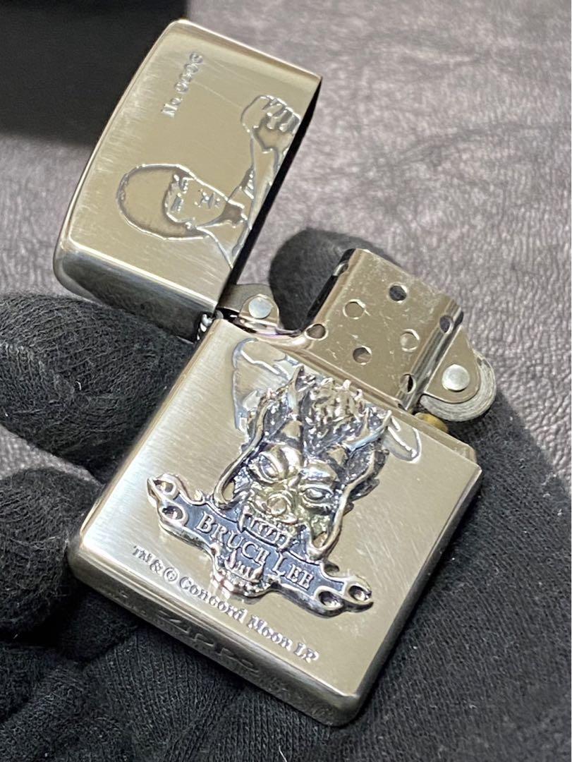 Zippo Bruce Lee 3D Metal Silver One Sided Processing Lighter