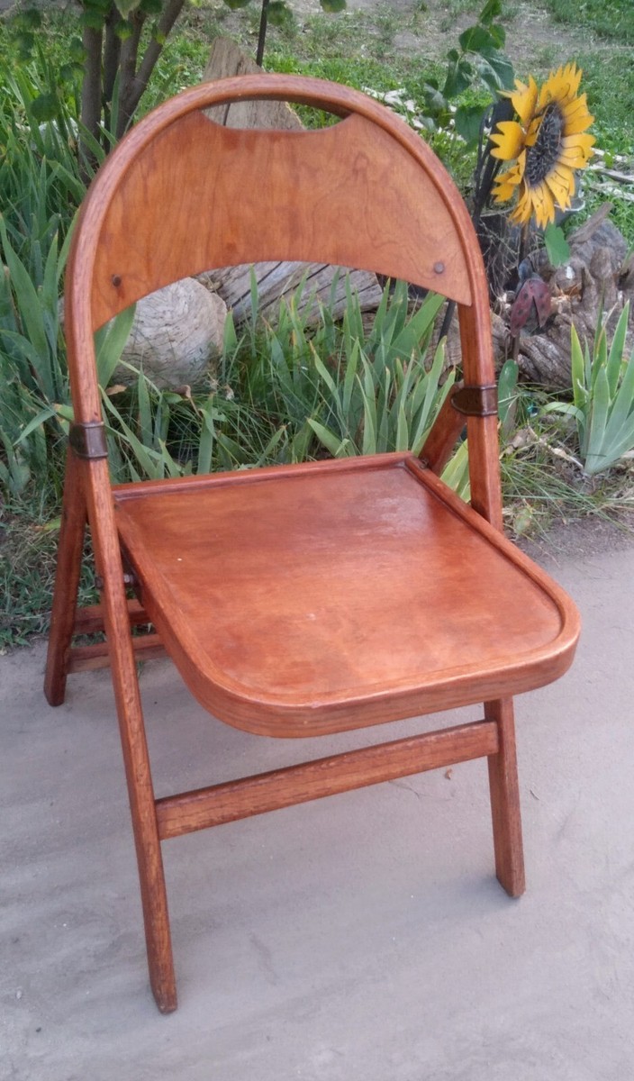 Vintage Clarin Mfg. Co. Fold up Wood Chair | eBay Vintage Clarin Mfg. Co. Fold up Wood Chair | eBay