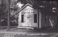 Wisconsin RPPC Real Photo Postcard - Birthplace of The Republican Party - Ripon