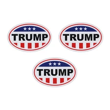 (3-Pack) Donald Trump 2024 Magnet, United States Flag Design, 6" x 4"