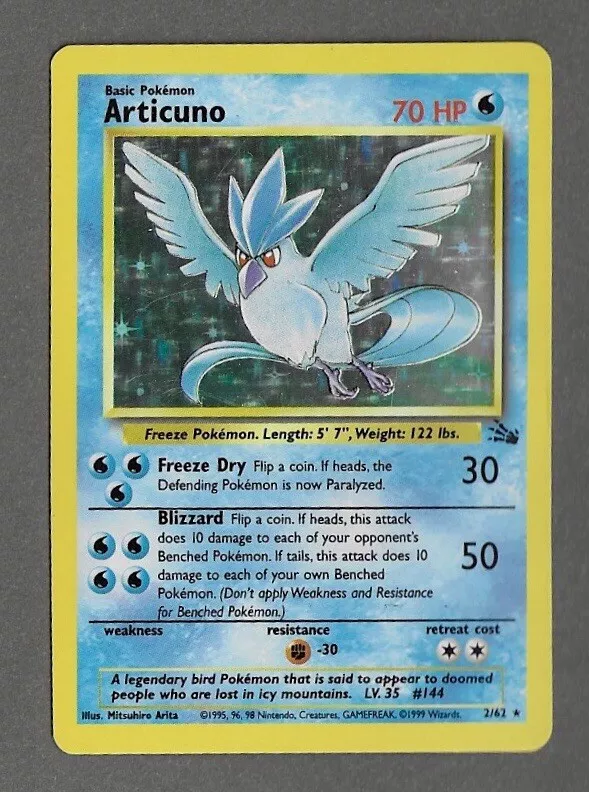  Pokemon - Articuno (2) - Fossil - Holo : Toys & Games