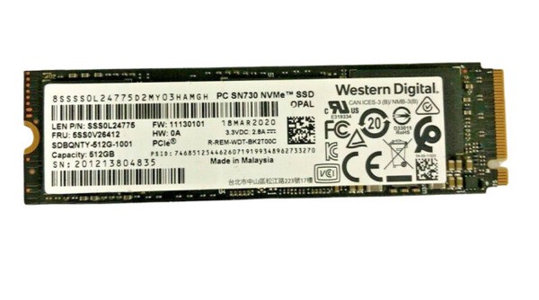 WD PC SN730 NVMe 4点 M.2 SSD 1TB