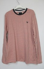 Image of New Mens Crew Clothing Black Stripe Jersey T Shirt Top Size M