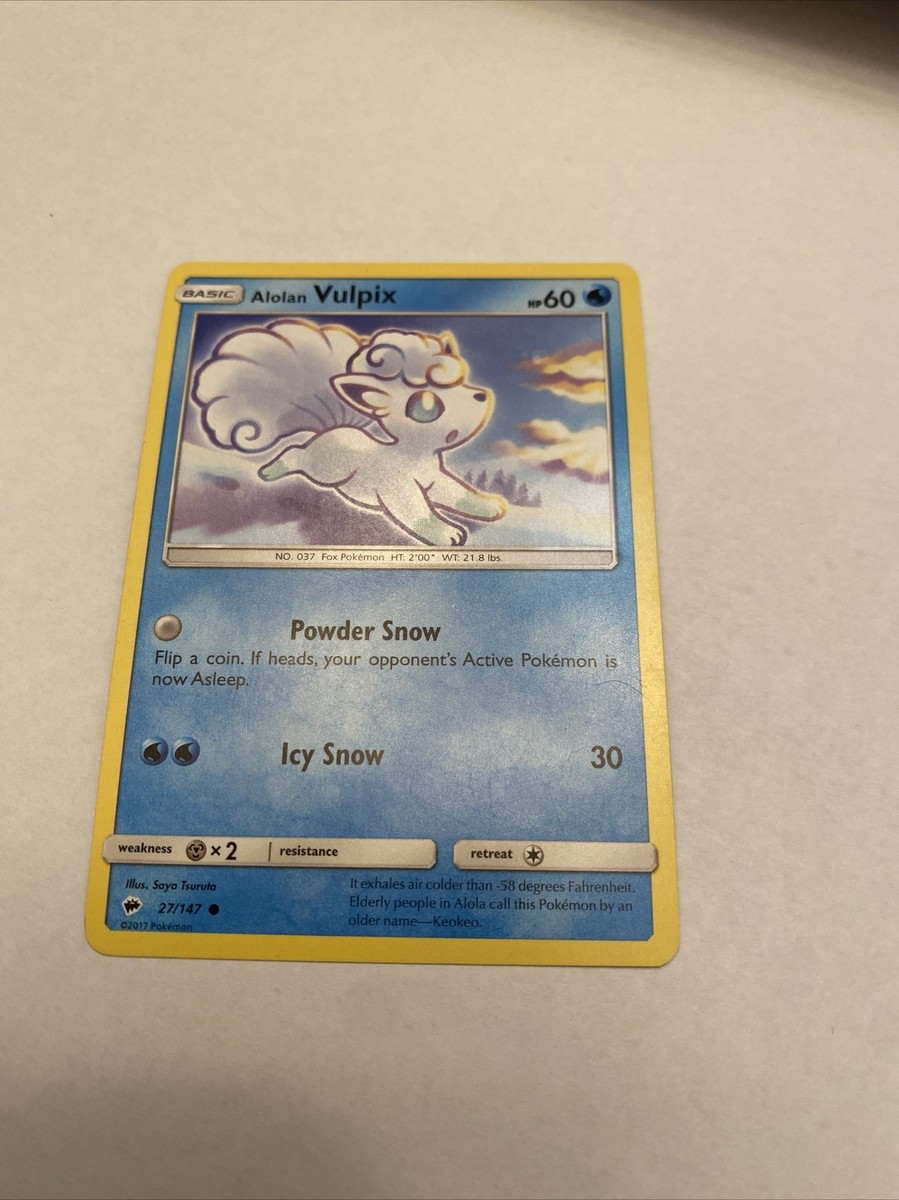 POKEMON Trading Card basic alolan Vulpix HP60 powder snow icy snow